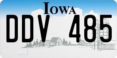 IA license plate DDV485