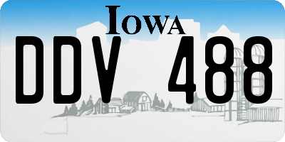 IA license plate DDV488