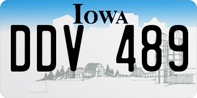 IA license plate DDV489