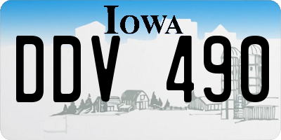 IA license plate DDV490