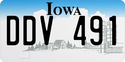 IA license plate DDV491