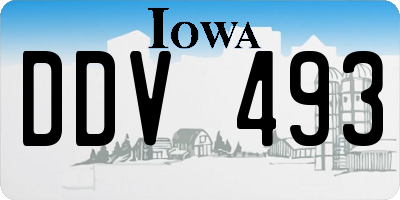 IA license plate DDV493