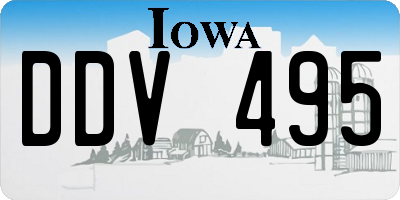 IA license plate DDV495
