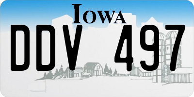 IA license plate DDV497
