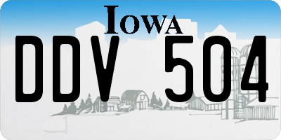 IA license plate DDV504