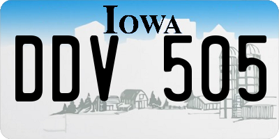 IA license plate DDV505