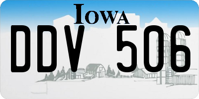 IA license plate DDV506