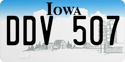 IA license plate DDV507