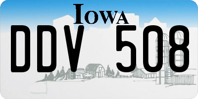 IA license plate DDV508