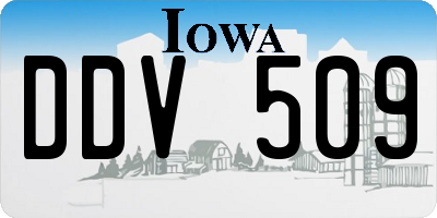 IA license plate DDV509