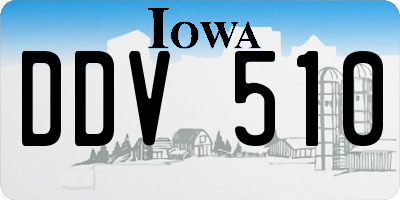 IA license plate DDV510