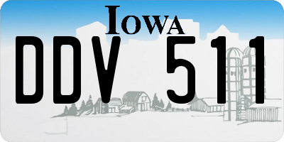 IA license plate DDV511