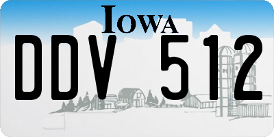 IA license plate DDV512
