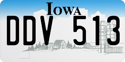 IA license plate DDV513