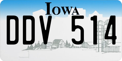 IA license plate DDV514