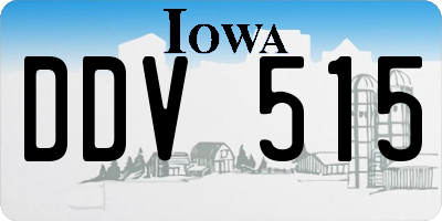 IA license plate DDV515