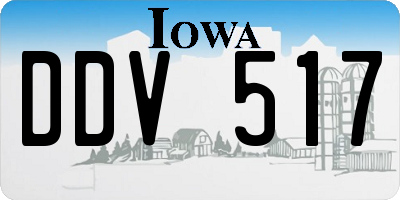 IA license plate DDV517
