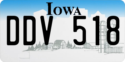 IA license plate DDV518