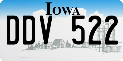 IA license plate DDV522