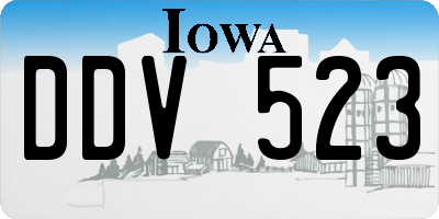 IA license plate DDV523