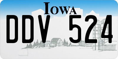 IA license plate DDV524