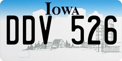 IA license plate DDV526
