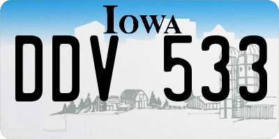 IA license plate DDV533