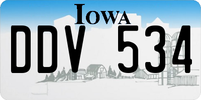 IA license plate DDV534