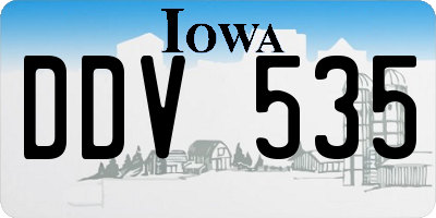 IA license plate DDV535