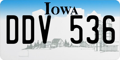 IA license plate DDV536