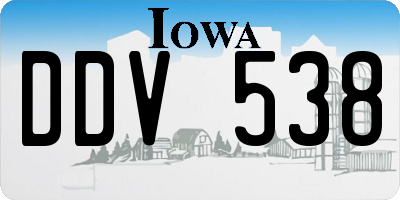 IA license plate DDV538
