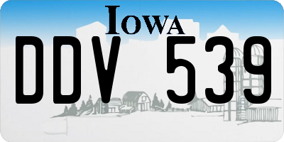 IA license plate DDV539