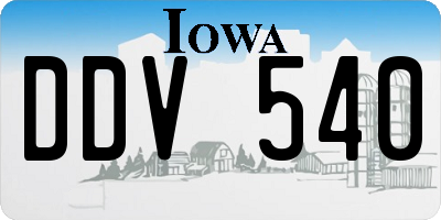 IA license plate DDV540