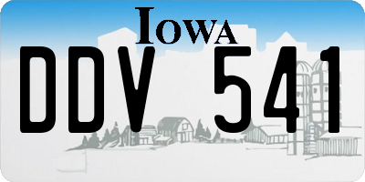 IA license plate DDV541