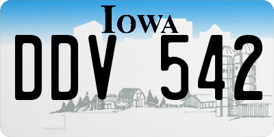 IA license plate DDV542