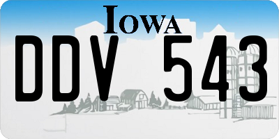 IA license plate DDV543