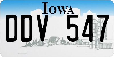 IA license plate DDV547