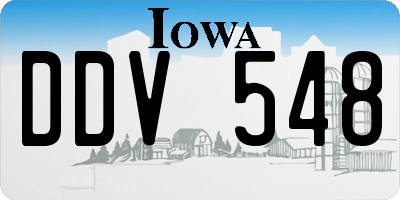 IA license plate DDV548