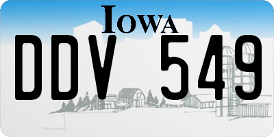 IA license plate DDV549