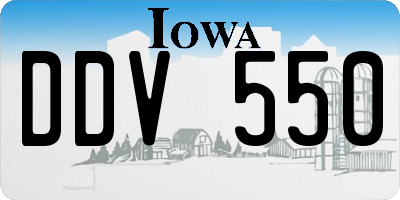 IA license plate DDV550