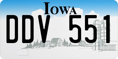 IA license plate DDV551