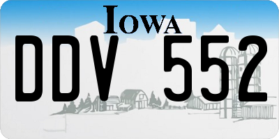 IA license plate DDV552