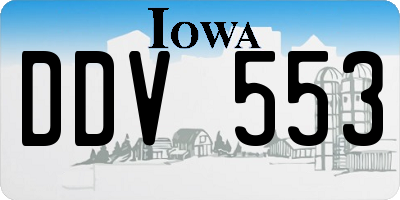 IA license plate DDV553