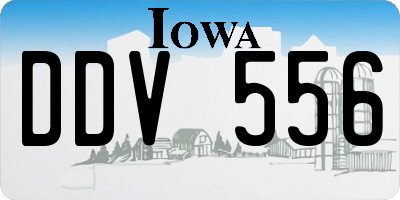 IA license plate DDV556