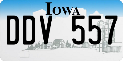 IA license plate DDV557