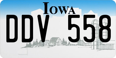IA license plate DDV558