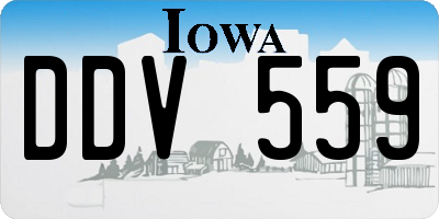 IA license plate DDV559