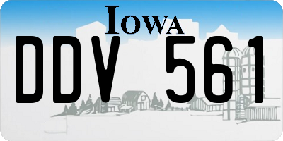 IA license plate DDV561