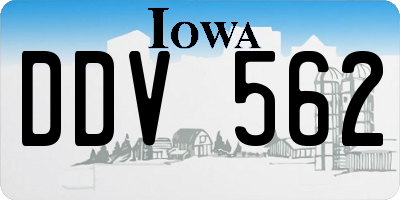 IA license plate DDV562