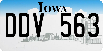 IA license plate DDV563